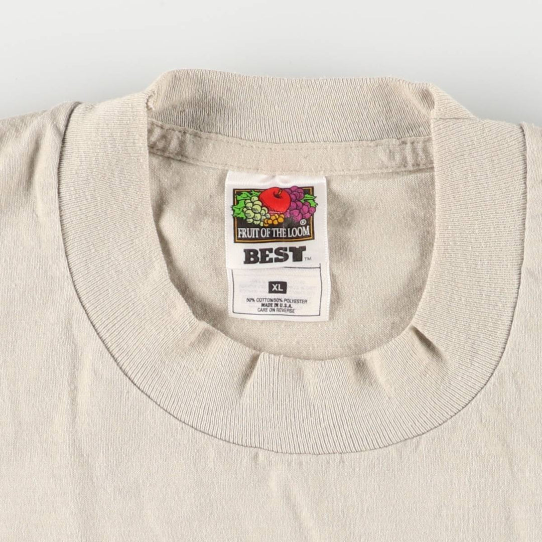 90'S Fruit of the Loom Herb Art T-shirt Made in USA Men's XL Vintage cotton ivory Vintage Second Hand