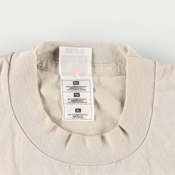 90'S Fruit of the Loom Herb Art T-shirt Made in USA Men's XL Vintage cotton ivory Vintage Second Hand