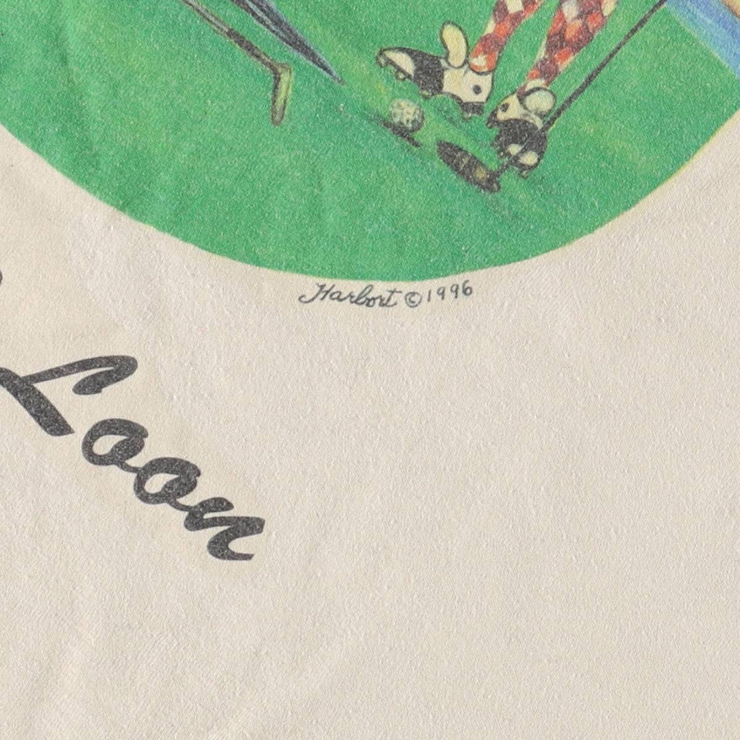 90'S Fruit of the Loom Herb Art T-shirt Made in USA Men's XL Vintage cotton ivory Vintage Second Hand