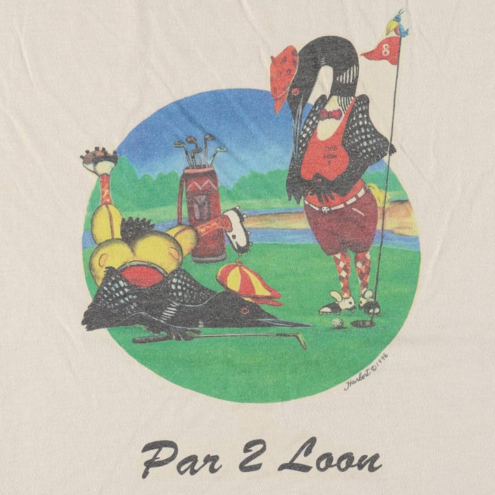 90'S Fruit of the Loom Herb Art T-shirt Made in USA Men's XL Vintage cotton ivory Vintage Second Hand