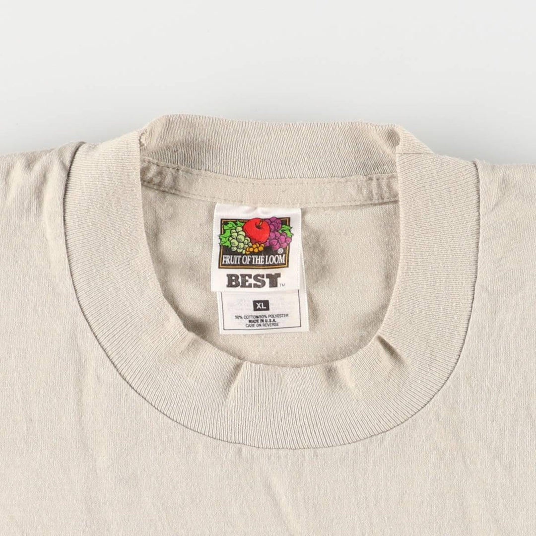 90'S Fruit of the Loom Herb Art T-shirt Made in USA Men's XL Vintage cotton ivory Vintage Second Hand