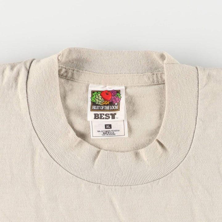 90'S Fruit of the Loom Herb Art T-shirt Made in USA Men's XL Vintage cotton ivory Vintage Second Hand