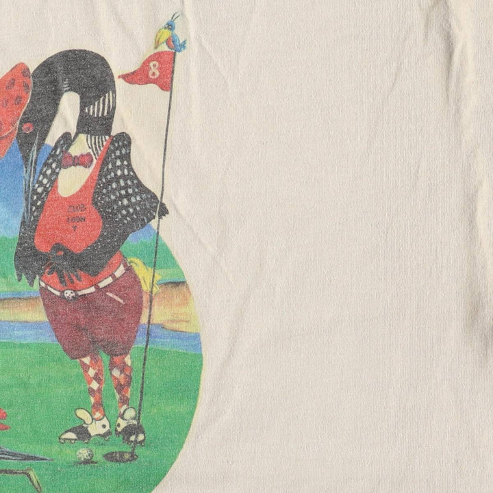 90'S Fruit of the Loom Herb Art T-shirt Made in USA Men's XL Vintage cotton ivory Vintage Second Hand