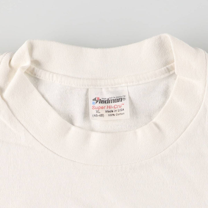 Vintage 80s-90'S Stedman Printed T-shirt Made in USA Men's XL cotton white type Vintage Second Hand