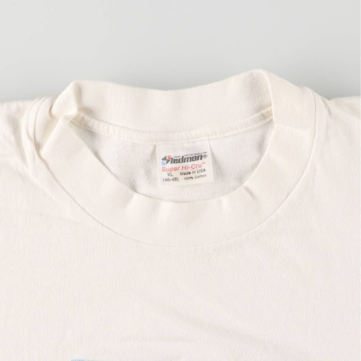 Vintage 80s-90'S Stedman Printed T-shirt Made in USA Men's XL cotton white type Vintage Second Hand
