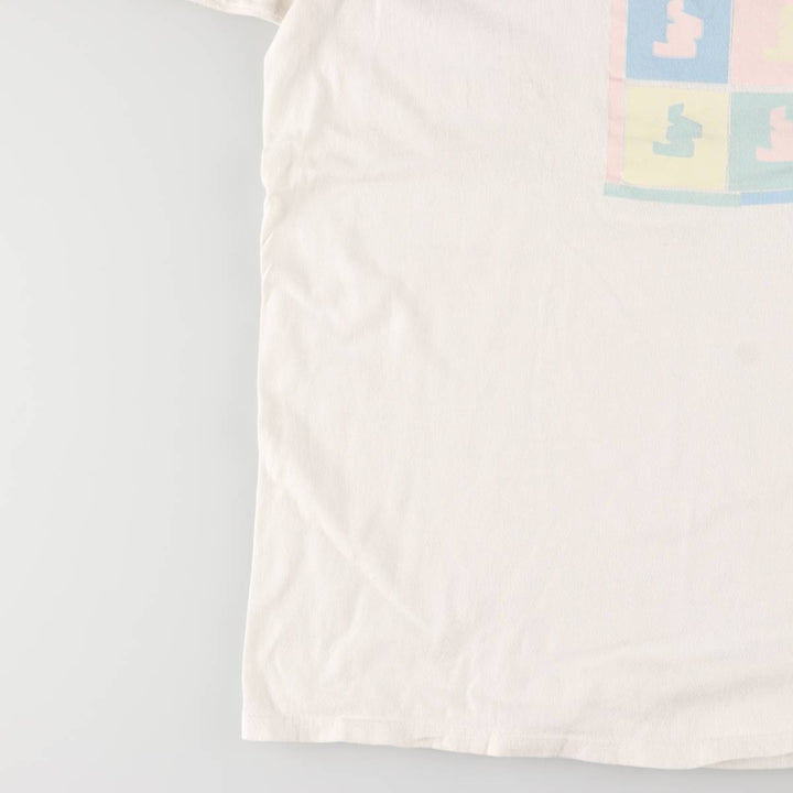Vintage 80s-90'S Stedman Printed T-shirt Made in USA Men's XL cotton white type Vintage Second Hand