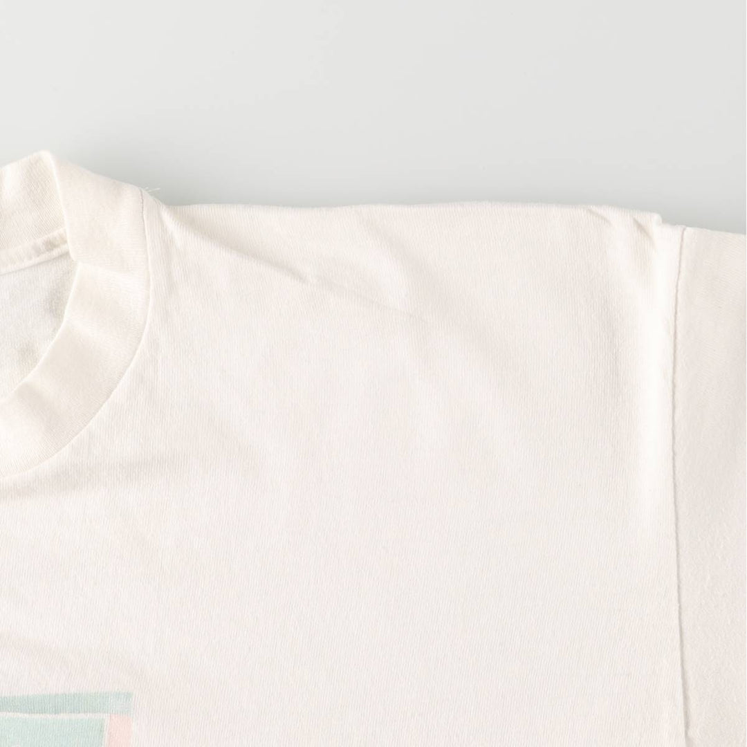 Vintage 80s-90'S Stedman Printed T-shirt Made in USA Men's XL cotton white type Vintage Second Hand