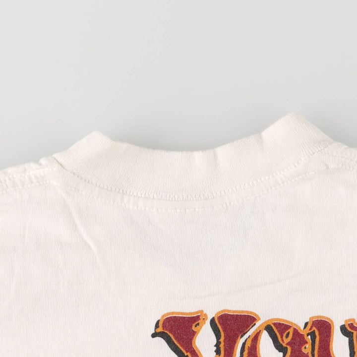 90'S SOF TEE Message Print T-shirt Made in USA Men's L Size Vintage cotton white type Vintage Second Hand