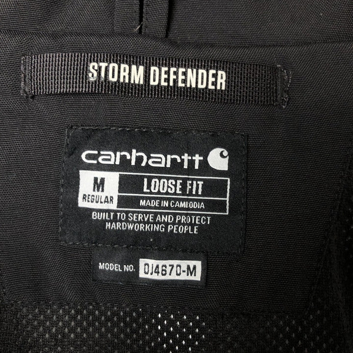 Carhartt STORM DEFENDER Carrier Nylon Parka, Men's M size Nylon black type Vintage Second Hand
