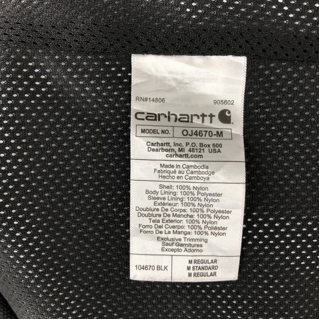 Carhartt STORM DEFENDER Carrier Nylon Parka, Men's M size Nylon black type Vintage Second Hand
