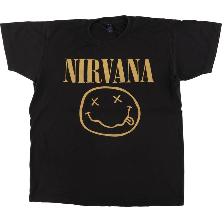 TULTEX NIRVANA Nirvana Band T-shirt, Men's M size cotton black type Vintage Second Hand