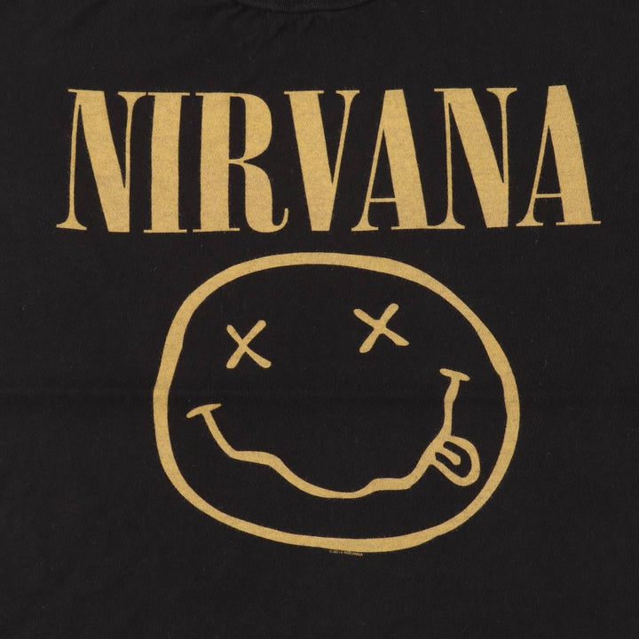 TULTEX NIRVANA Nirvana Band T-shirt, Men's M size cotton black type Vintage Second Hand