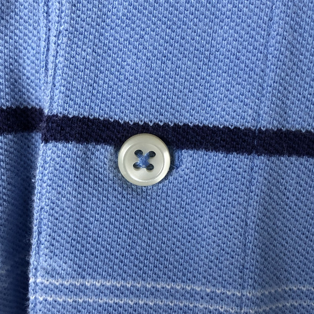 Ralph Lauren POLO by Ralph Lauren short sleeve striped polo shirt, men's size L cotton Blue type light blue Vintage Second Hand