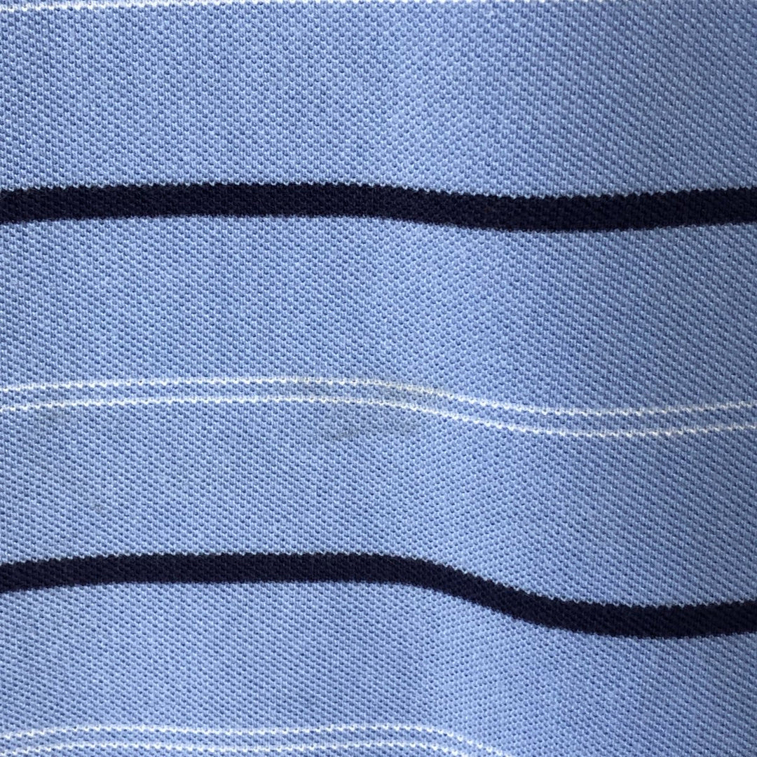 Ralph Lauren POLO by Ralph Lauren short sleeve striped polo shirt, men's size L cotton Blue type light blue Vintage Second Hand