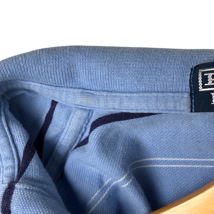 Ralph Lauren POLO by Ralph Lauren short sleeve striped polo shirt, men's size L cotton Blue type light blue Vintage Second Hand