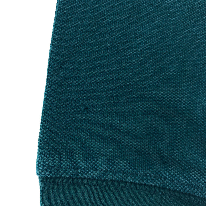 Ralph Lauren POLO by Ralph Lauren CUSTOM FIT long sleeve polo shirt, men's size M cotton Green type dark green Vintage Second Hand