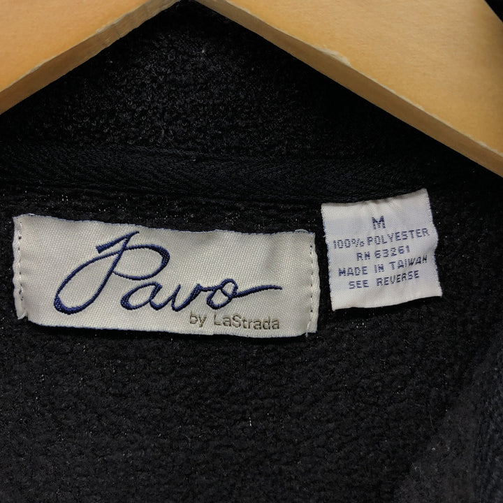 LA STRADA PAVO Long Sleeve Polo Shirt Men's M polyester black type Vintage Second Hand