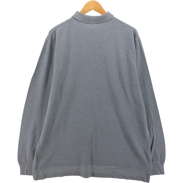 Ralph Lauren POLO by Ralph Lauren long sleeve polo shirt, men's XL size cotton gray type Vintage Second Hand