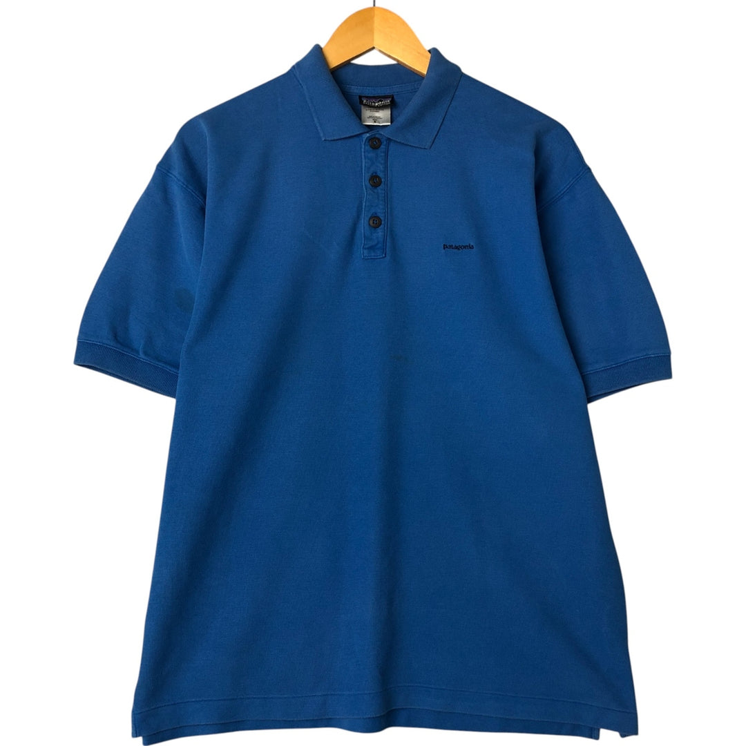 Patagonia ORGANIC COTTON 52822FA short sleeve polo shirt, size M for men  cotton blue type Vintage Second Hand