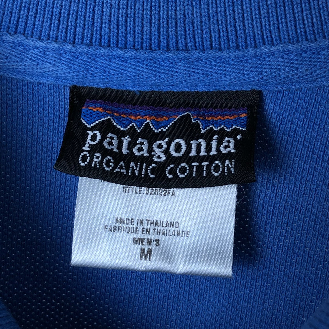 Patagonia ORGANIC COTTON 52822FA short sleeve polo shirt, size M for men cotton blue type Vintage Second Hand
