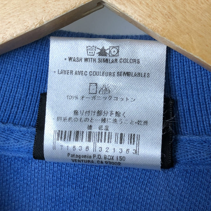 Patagonia ORGANIC COTTON 52822FA short sleeve polo shirt, size M for men cotton blue type Vintage Second Hand
