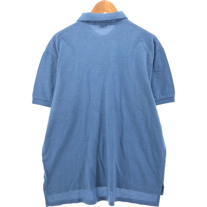 Ralph Lauren POLO by Ralph Lauren short sleeve polo shirt, men's XL size Pima Cotton Blue type light blue Vintage Second Hand