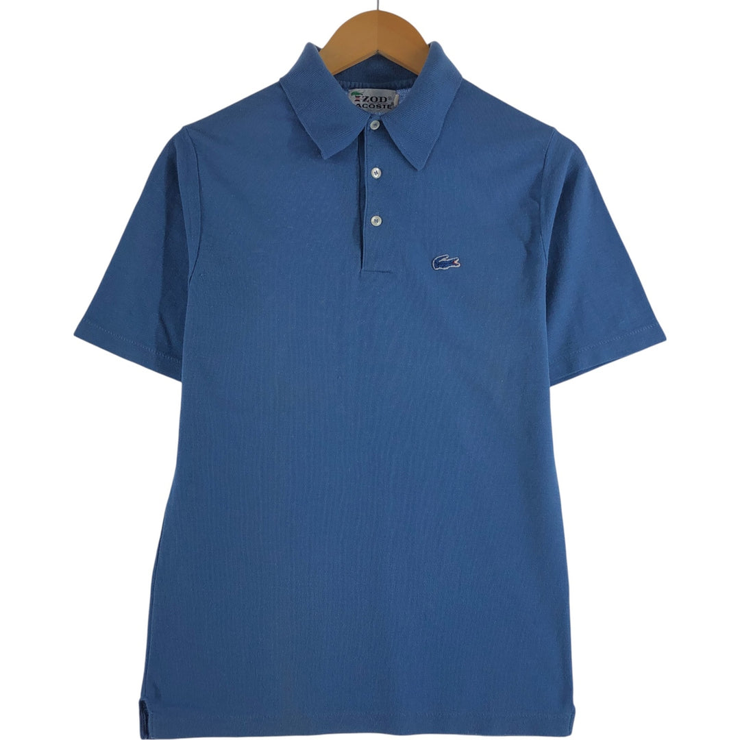 Vintage 1970'S Lacoste IZOD short sleeve polo shirt, men's size M polyester Blue type light blue Vintage Second Hand