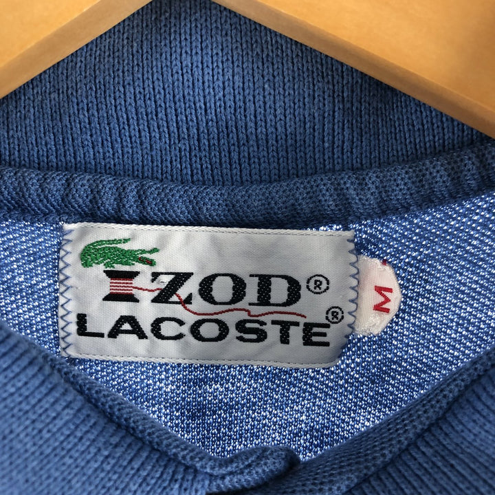 Vintage 1970'S Lacoste IZOD short sleeve polo shirt, men's size M polyester Blue type light blue Vintage Second Hand