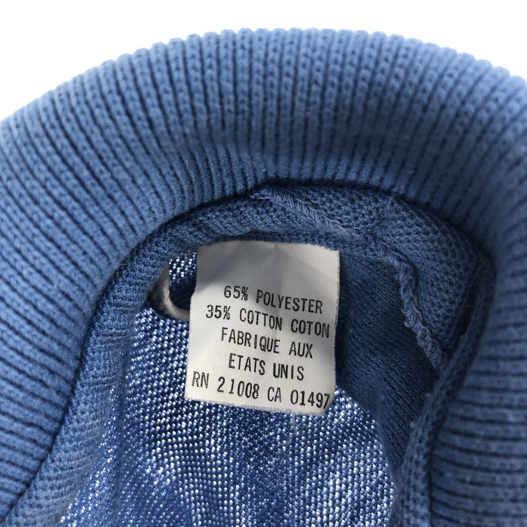 Vintage 1970'S Lacoste IZOD short sleeve polo shirt, men's size M polyester Blue type light blue Vintage Second Hand