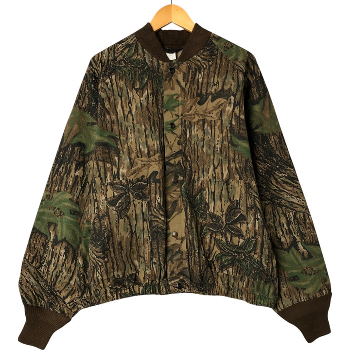 90'S Liberty Camouflage Pattern Real Tree Camo Ripstop Cotton Blouson Made in USA Men's XL Vintage cotton brown type Vintage Second Hand