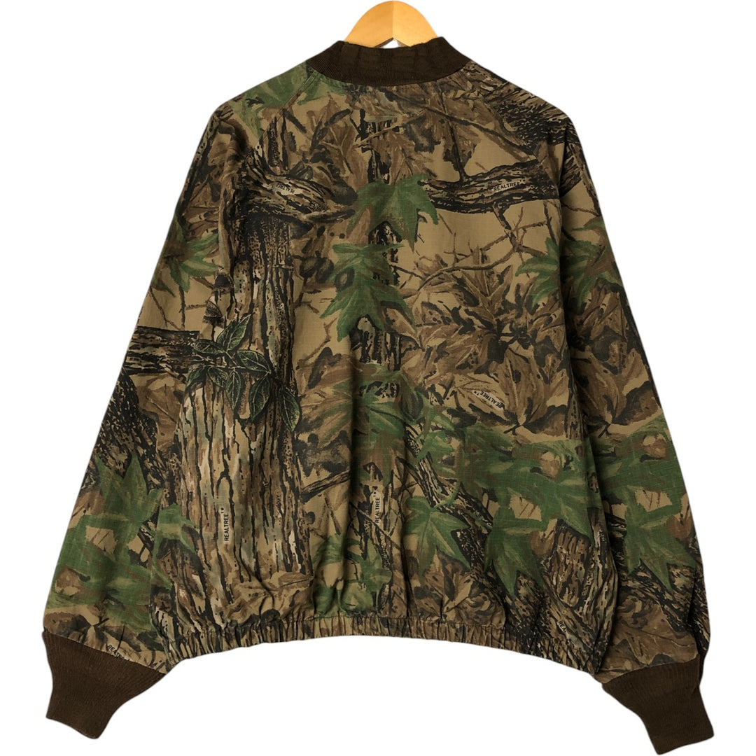 90'S Liberty Camouflage Pattern Real Tree Camo Ripstop Cotton Blouson Made in USA Men's XL Vintage cotton brown type Vintage Second Hand