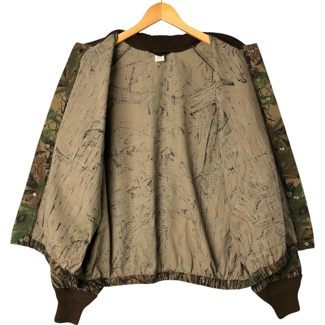 90'S Liberty Camouflage Pattern Real Tree Camo Ripstop Cotton Blouson Made in USA Men's XL Vintage cotton brown type Vintage Second Hand