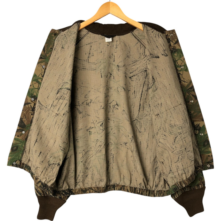 90'S Liberty Camouflage Pattern Real Tree Camo Ripstop Cotton Blouson Made in USA Men's XL Vintage cotton brown type Vintage Second Hand