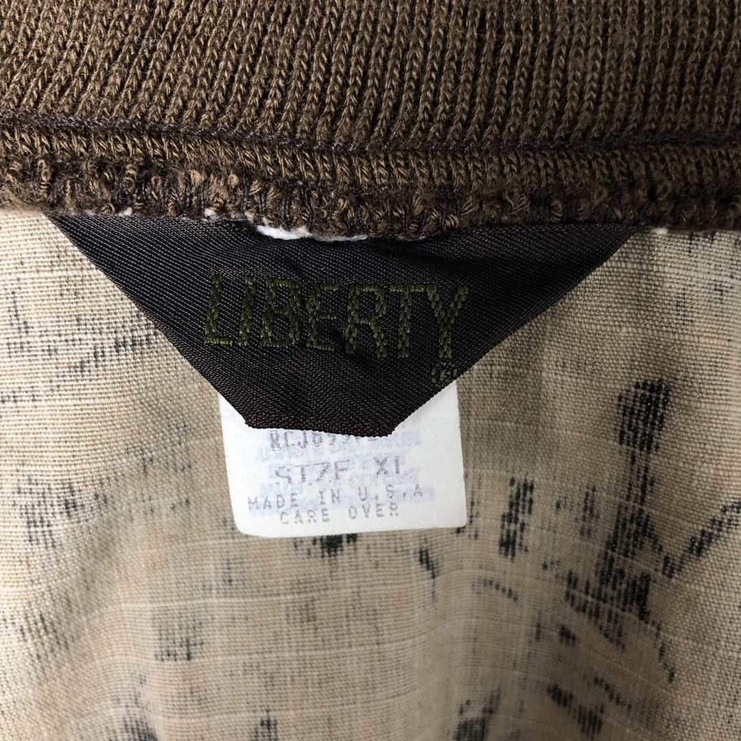 90'S Liberty Camouflage Pattern Real Tree Camo Ripstop Cotton Blouson Made in USA Men's XL Vintage cotton brown type Vintage Second Hand