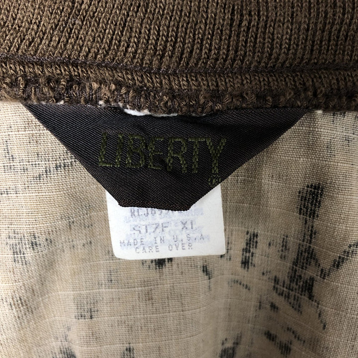 90'S Liberty Camouflage Pattern Real Tree Camo Ripstop Cotton Blouson Made in USA Men's XL Vintage cotton brown type Vintage Second Hand