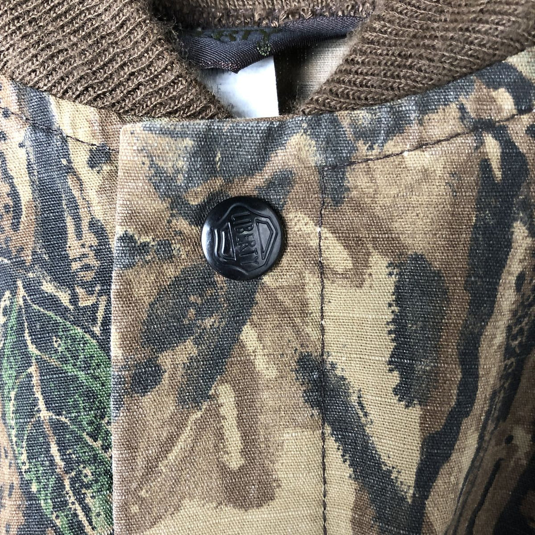 90'S Liberty Camouflage Pattern Real Tree Camo Ripstop Cotton Blouson Made in USA Men's XL Vintage cotton brown type Vintage Second Hand