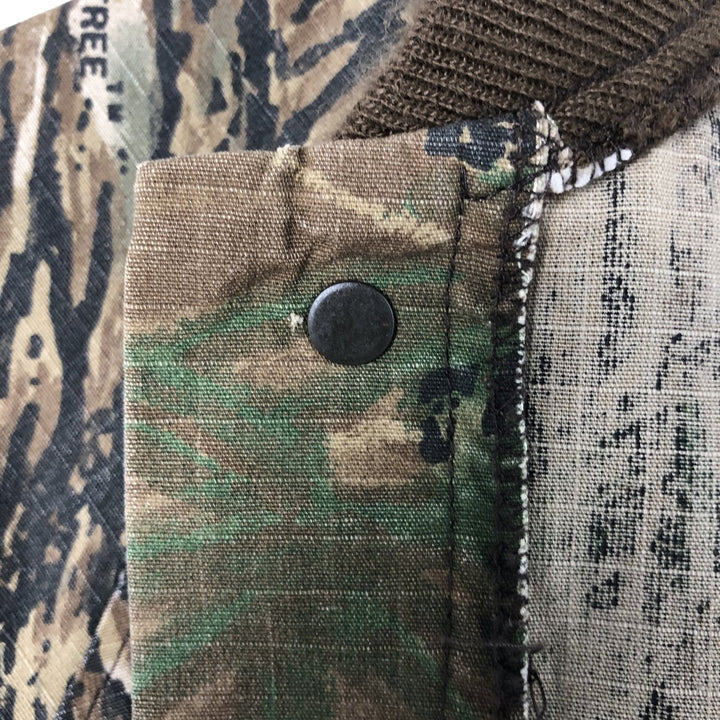 90'S Liberty Camouflage Pattern Real Tree Camo Ripstop Cotton Blouson Made in USA Men's XL Vintage cotton brown type Vintage Second Hand