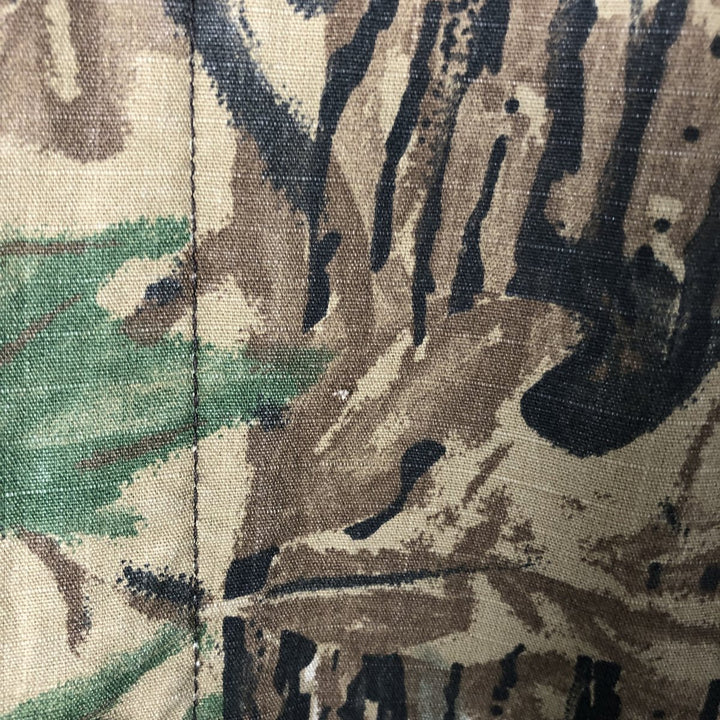90'S Liberty Camouflage Pattern Real Tree Camo Ripstop Cotton Blouson Made in USA Men's XL Vintage cotton brown type Vintage Second Hand