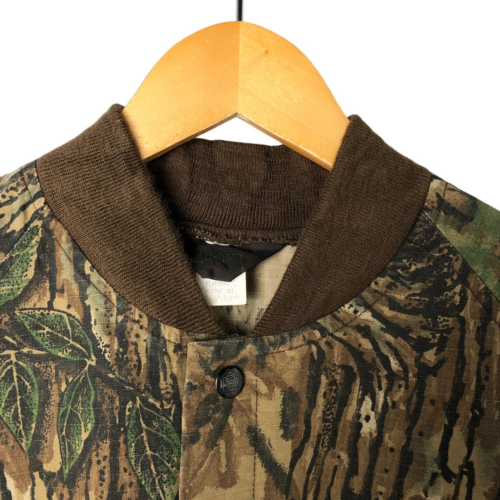 90'S Liberty Camouflage Pattern Real Tree Camo Ripstop Cotton Blouson Made in USA Men's XL Vintage cotton brown type Vintage Second Hand