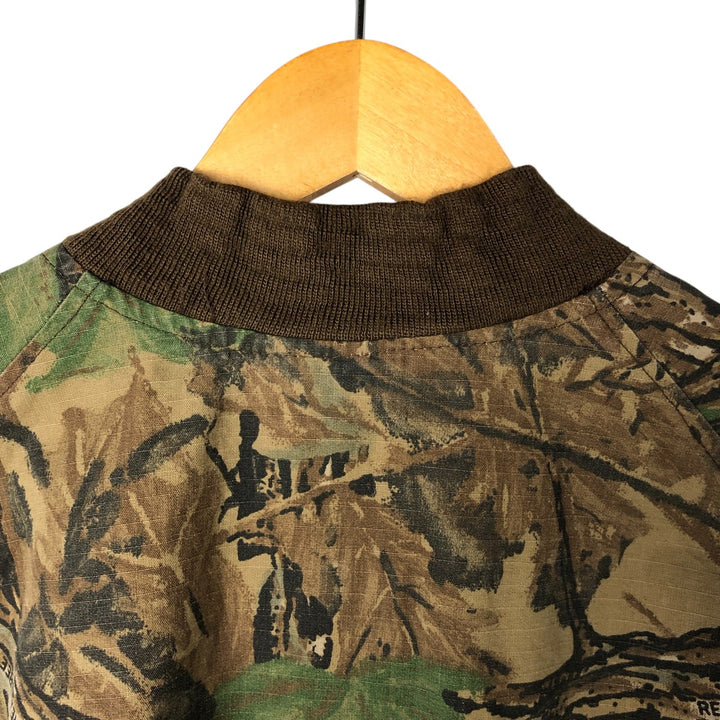 90'S Liberty Camouflage Pattern Real Tree Camo Ripstop Cotton Blouson Made in USA Men's XL Vintage cotton brown type Vintage Second Hand