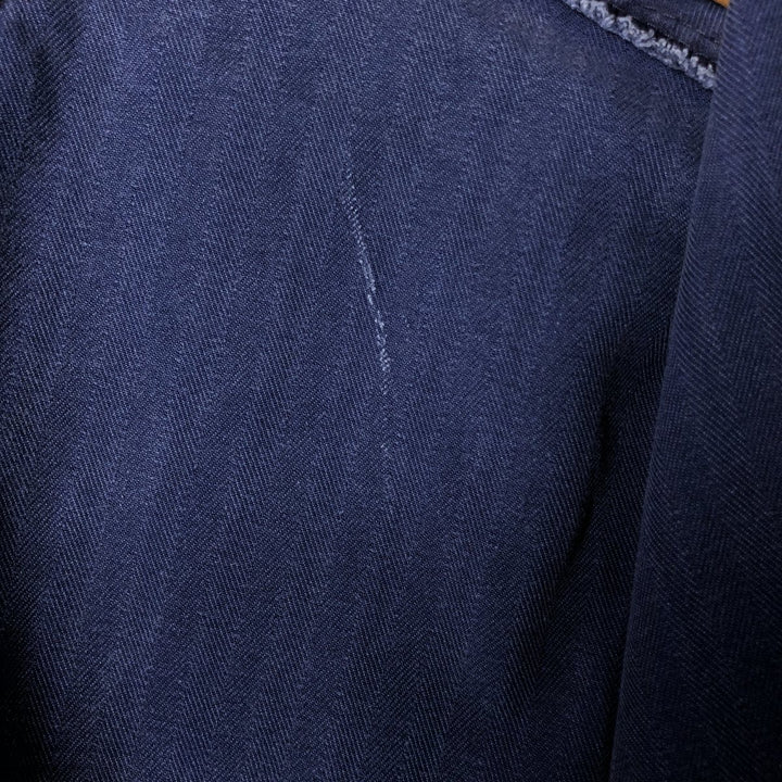 Big Size Universal Overalls HBT Painted Herringbone Twill Work Jacket Made in USA Men's XXXXL cotton navy blue type Vintage Second Hand