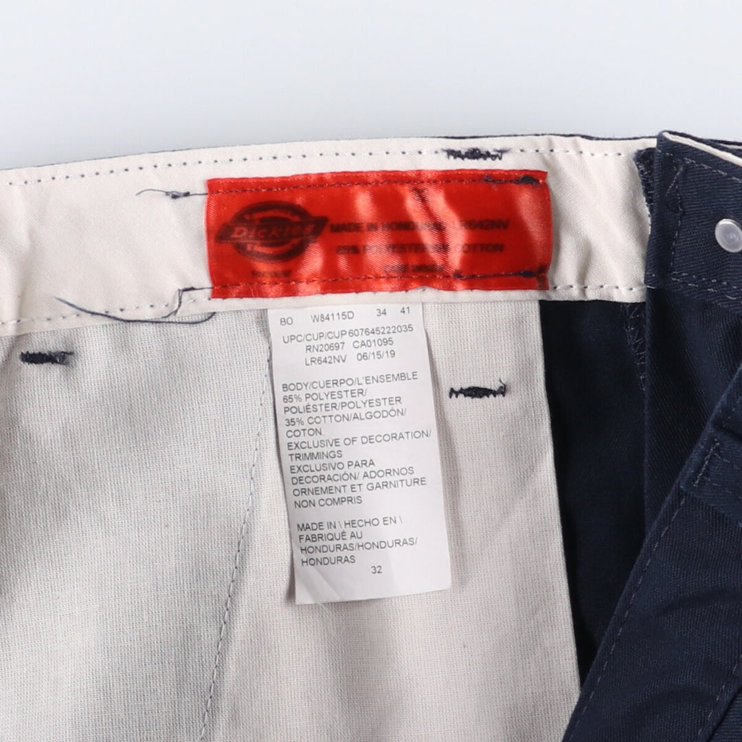 Dickies Work Shorts, Half Pants, Men's, W32 equivalent polyester navy blue type Vintage Second Hand