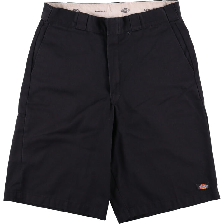 Dickies Loose Fit Work Shorts, Half Pants, Men's, W34 equivalent polyester black type Vintage Second Hand