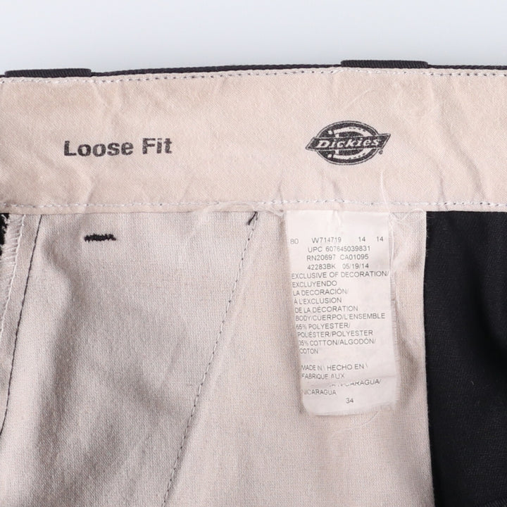Dickies Loose Fit Work Shorts, Half Pants, Men's, W34 equivalent polyester black type Vintage Second Hand