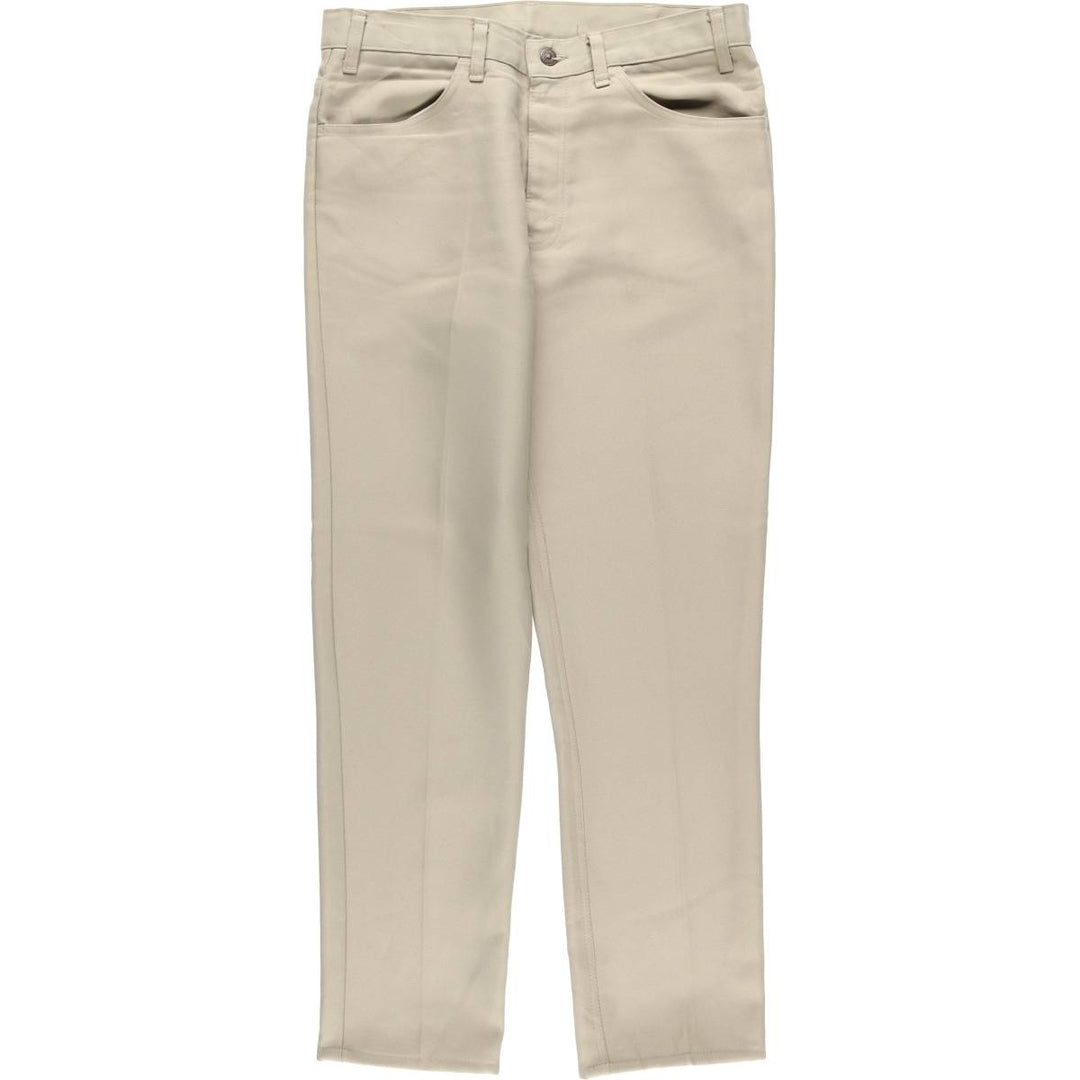 70s~80'S Levi's 10517-6122 STA-PREST slacks pants for men, size w34, vintage unclear Beige type Vintage Second Hand