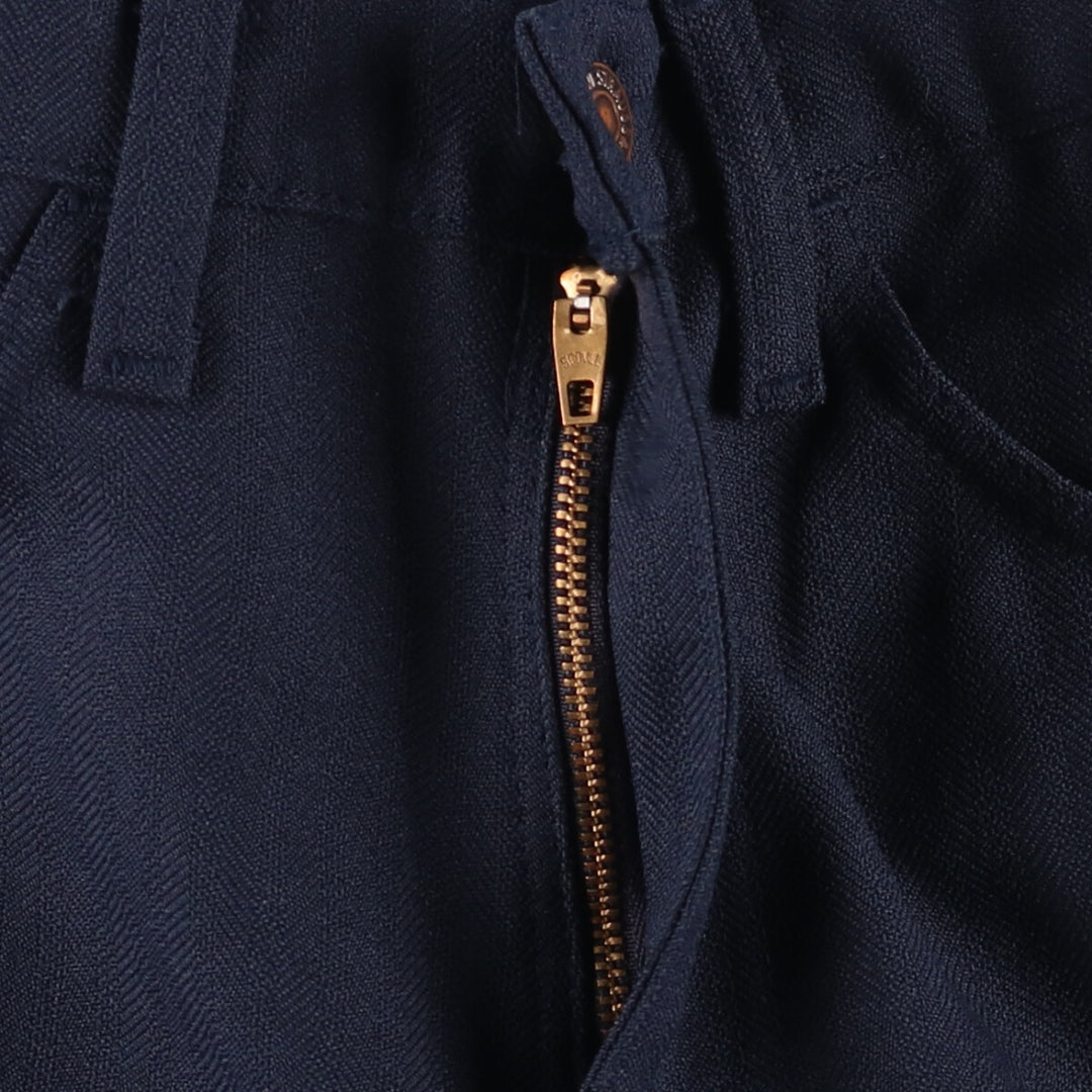 80s~90'S Levi's 10517-7118 STA-PREST Flared Pants Made in USA Men's W32 Vintage polyester navy blue type Vintage Second Hand