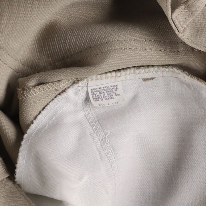 80'S Levi's 10517-6122 STA-PREST slacks pants for men, size W32, vintage unclear Beige type Vintage Second Hand