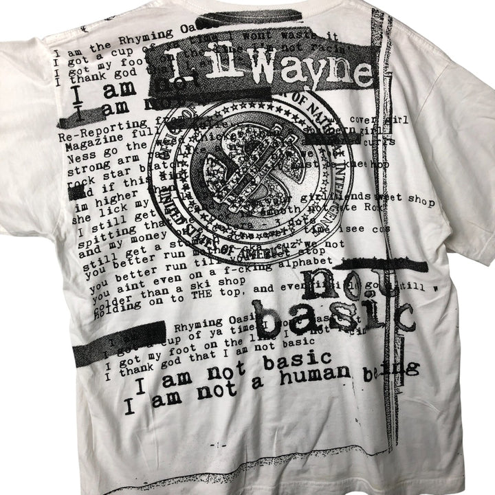 LIL WAYNE Rap T-shirt, Men's L size cotton white type Vintage Second Hand