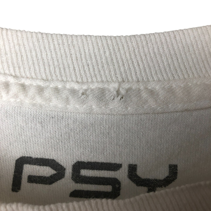 PSY Band T-shirt, Men's M size cotton white type Vintage Second Hand