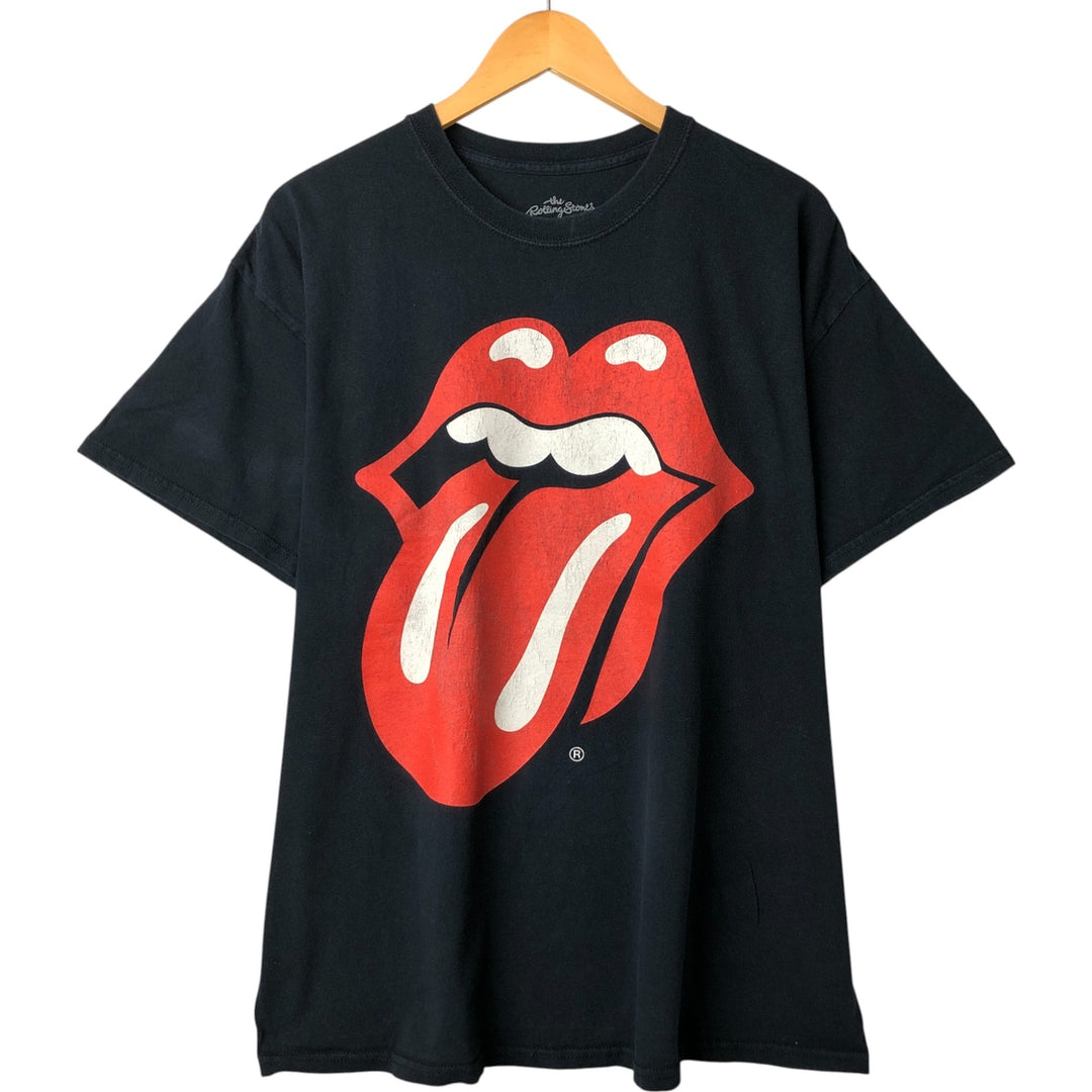 THE ROLLING STONES Band T-shirt, Men's XL size cotton black type Vintage Second Hand